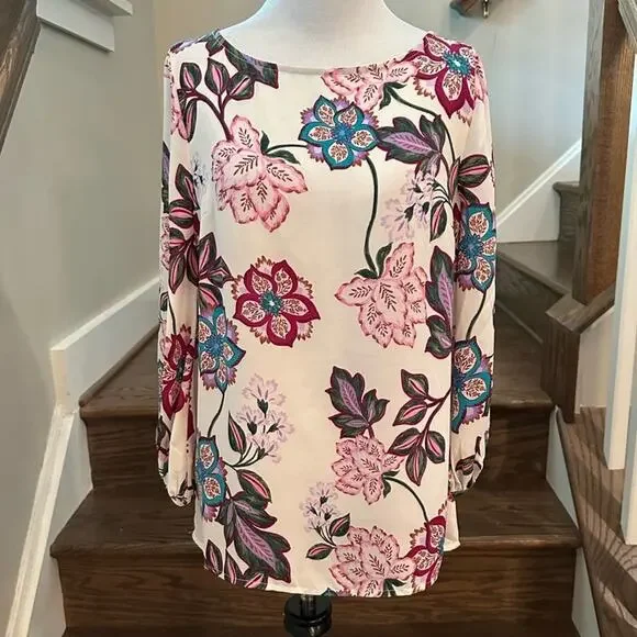 New! Talbots POET SLEEVE TOP - FLORAL SZ XS NWT - Picture 2 of 10
